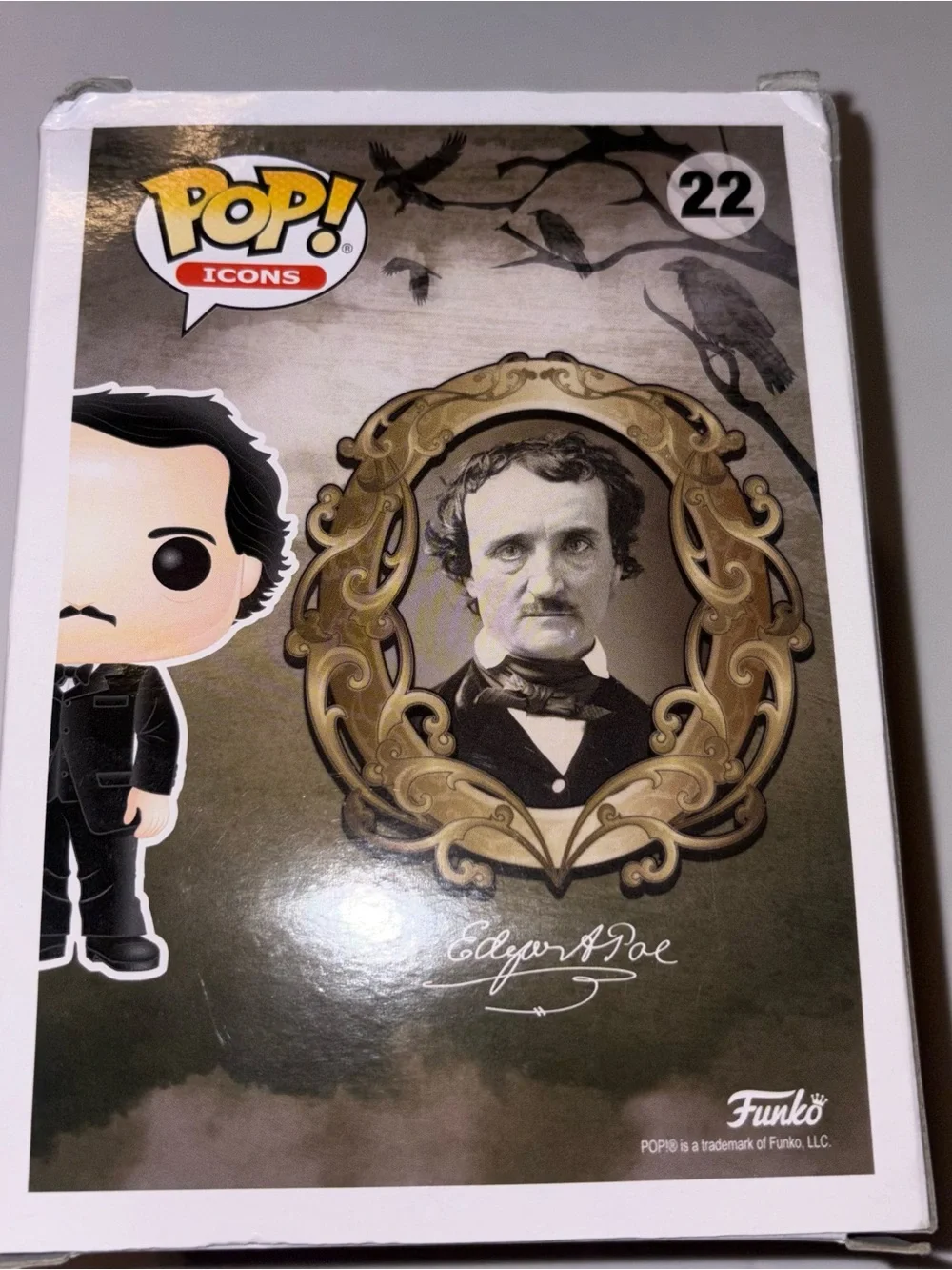 Funko Edgar Allan Poe Black and Cream Vinyl Figure - Limited Edition
